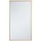 Noemi Brass Metal 20" x 36" Rectangular Wall Mirror