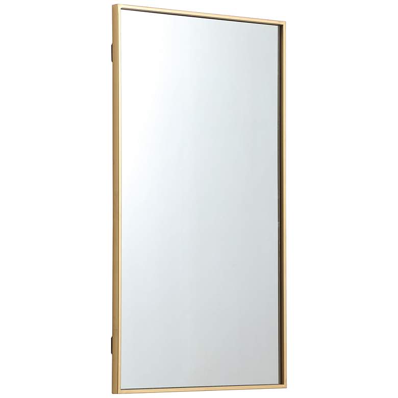 Image 5 Noemi Brass Metal 20 inch x 36 inch Rectangular Wall Mirror more views