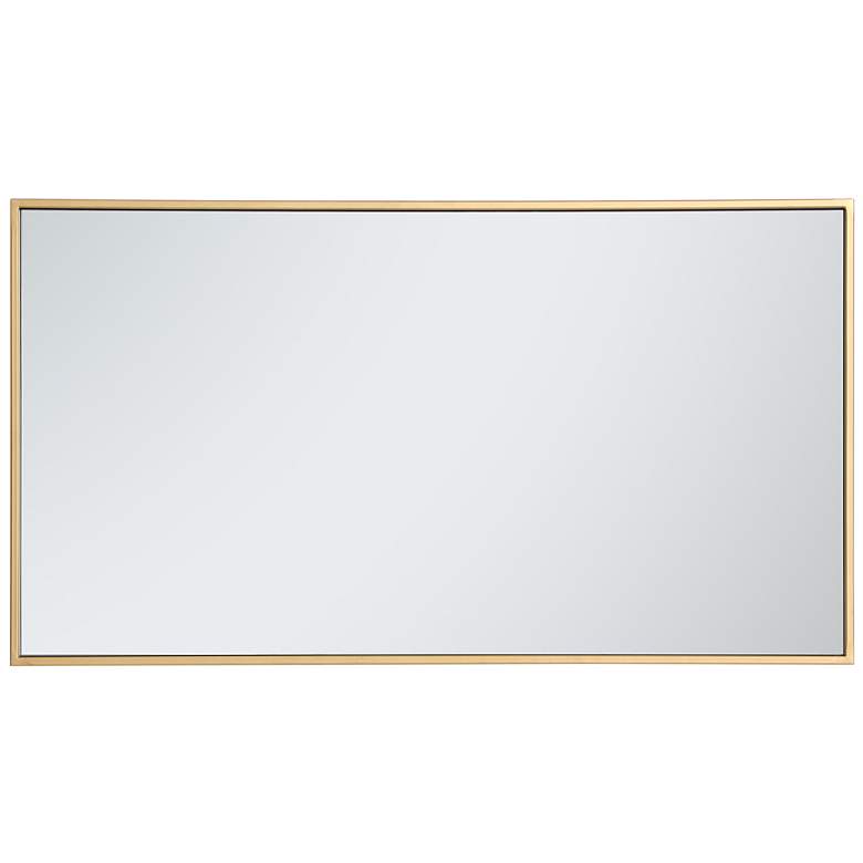 Image 6 Noemi Brass Metal 20 inch x 36 inch Rectangular Wall Mirror more views