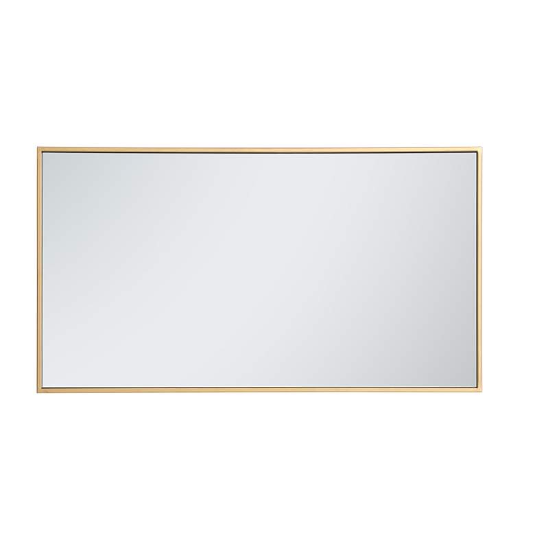 Image 6 Noemi Brass Metal 20" x 36" Rectangular Wall Mirror more views
