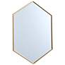 Noemi Brass Metal 24" x 34" Hexagonal Wall Mirror in scene