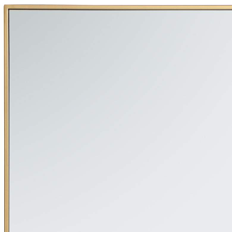 Image 4 Noemi Brass Metal 30 inch x 36 inch Rectangular Wall Mirror more views