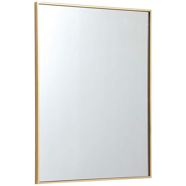 Image 5 Noemi Brass Metal 30" x 36" Rectangular Wall Mirror more views