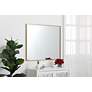 Noemi Brass Metal 30" x 36" Rectangular Wall Mirror in scene