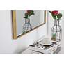 Noemi Brass Metal 30" x 36" Rectangular Wall Mirror in scene
