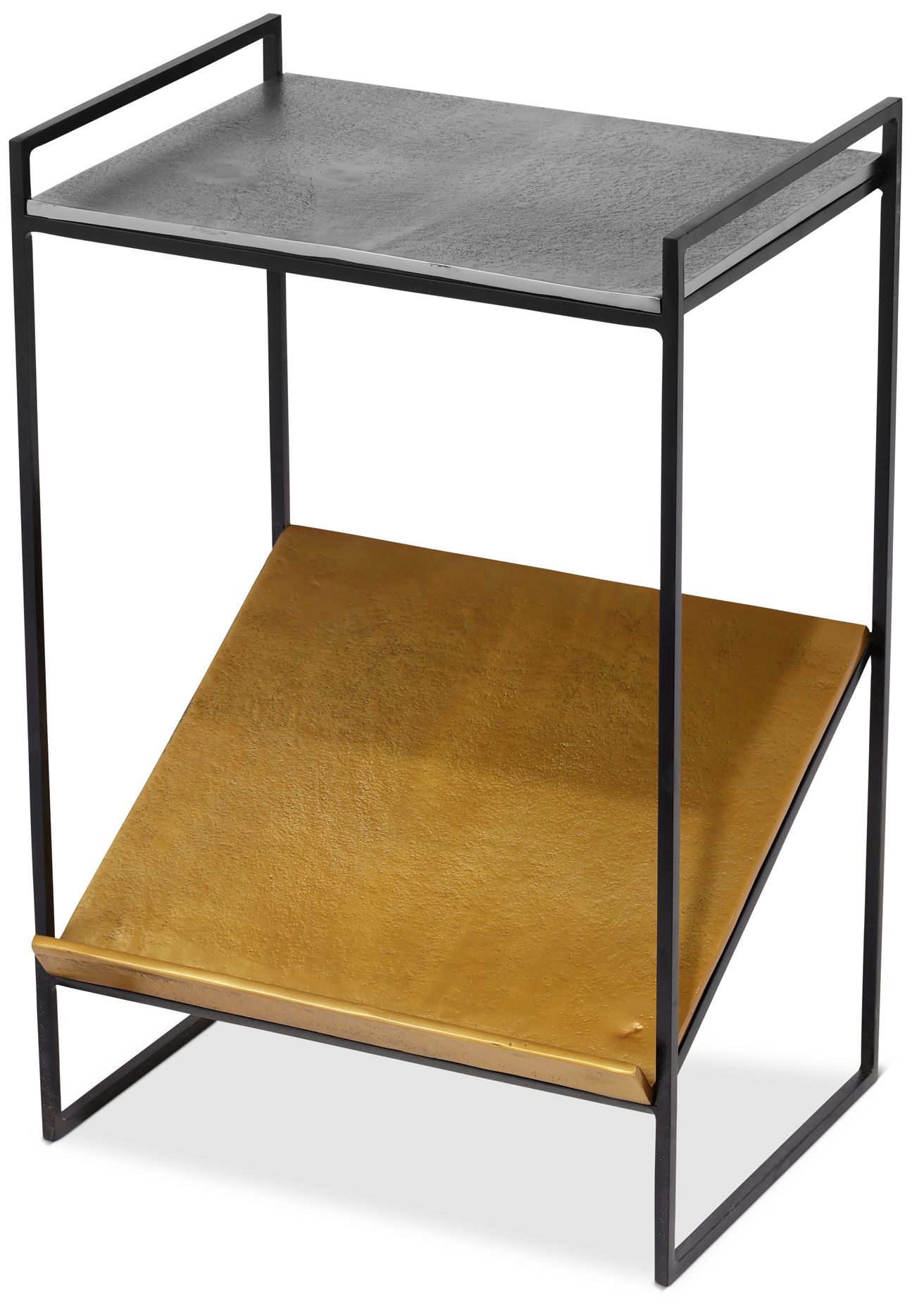 Image 2 Noemi Cast Aluminum Magazine End Table V more views