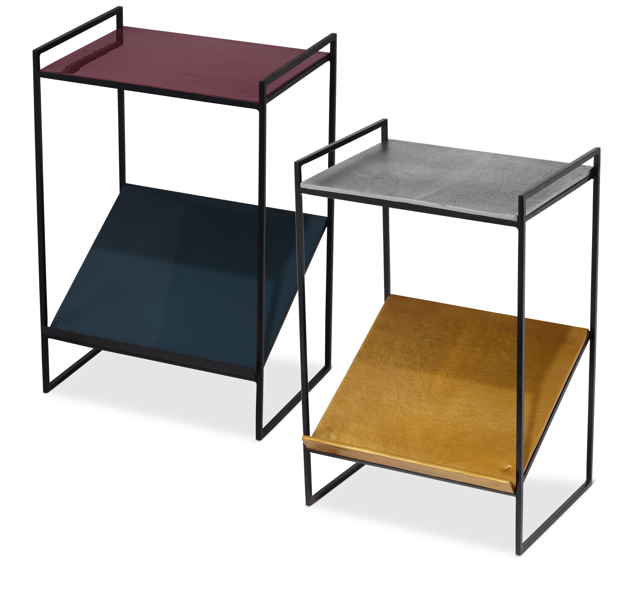 Image 5 Noemi Cast Aluminum Magazine End Table V more views