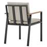 2_Nofi Set of 2 Outdoor Patio Dining Chair in Charcoal Finish with Cushions more views