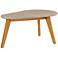 Nogu 29" Wide Gray Cement Brown Wood Outdoor Accent Table