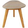 Nogu 29" Wide Gray Cement Brown Wood Outdoor Accent Table