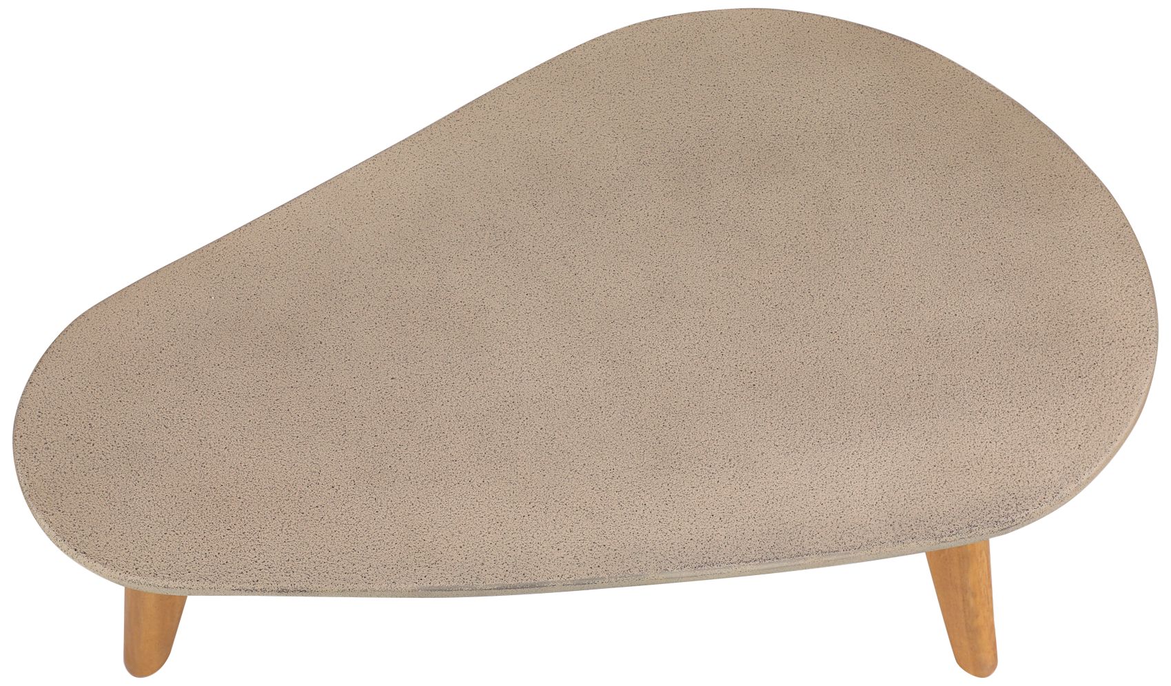 Image 5 Nogu 29" Wide Gray Cement Brown Wood Outdoor Accent Table more views