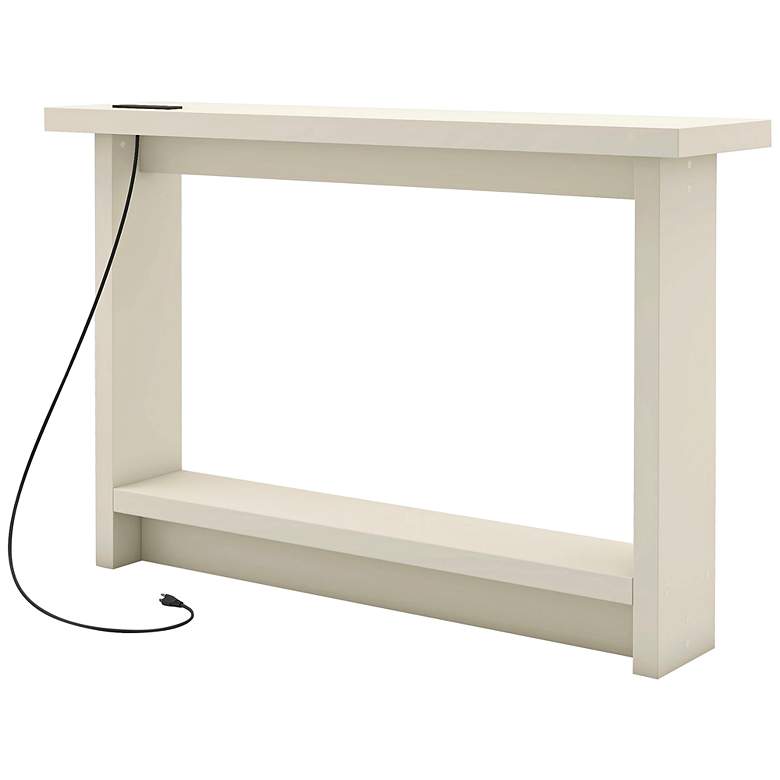 Image 2 Noham 47 1/4"W White Console Table with USB and Power Ports