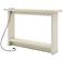 Noham 47 1/4"W White Console Table with USB and Power Ports