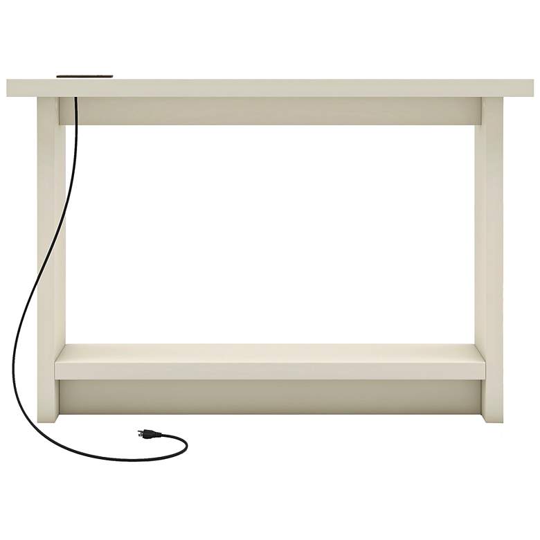Image 4 Noham 47 1/4"W White Console Table with USB and Power Ports more views