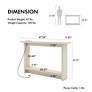 Noham 47 1/4"W White Console Table with USB and Power Ports