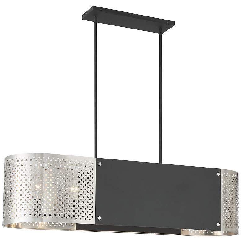 Image 5 Noho 44"W Coal and Brushed Nickel 6-Light Island Chandelier more views