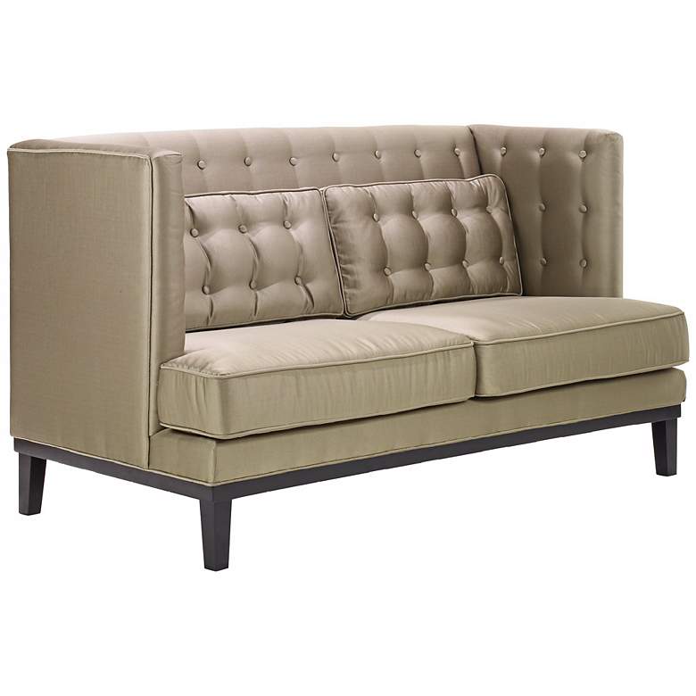 Image 1 Noho Collection 65 inch Wide Champagne Satin Loveseat