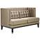 Noho Collection 65" Wide Champagne Satin Loveseat