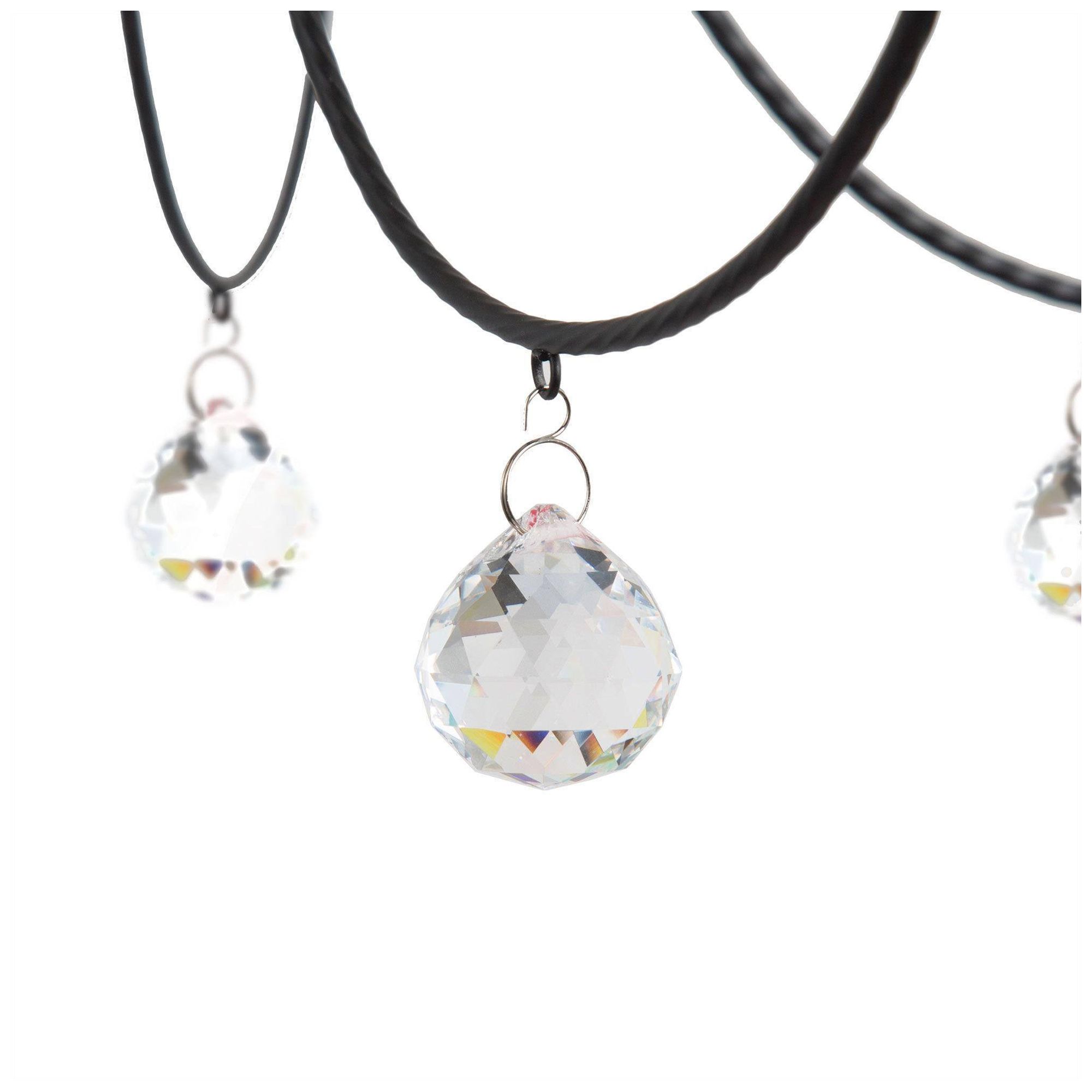 Thumbnail4 of Noir 24"W 5-Light Metal Candle Wheel Crystal Chandelier more views