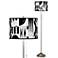 Noir Marble Brushed Nickel Pull Chain Floor Lamp