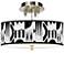 Noir Marble Giclee 14" Wide Ceiling Light