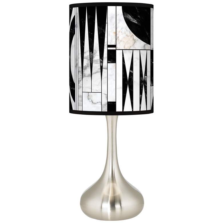 Image 1 Noir Marble Giclee Droplet Table Lamp