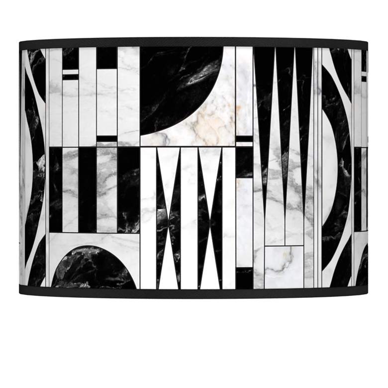 Image 1 Noir Marble Giclee Lamp Shade 13.5x13.5x10 (Spider)