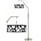 Noir Marble Giclee Shade Arc Floor Lamp