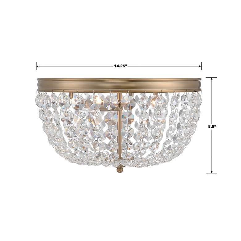Image 6 Nola 3 Light Vibrant Gold Ceiling Mount more views