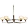 Nola 42.4" Wide Bronze Pendant With Frost Glass with Clear Shade