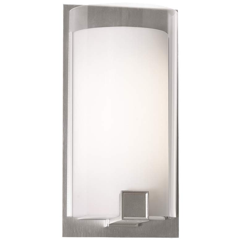 Image 1 Nolan 12-in LED Sconce - Satin Nickel Finish - White Acrylic