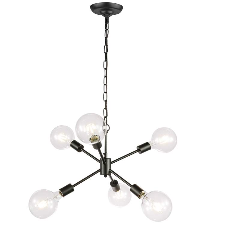 Image 1 Nolan 6 Lt Black Pendant
