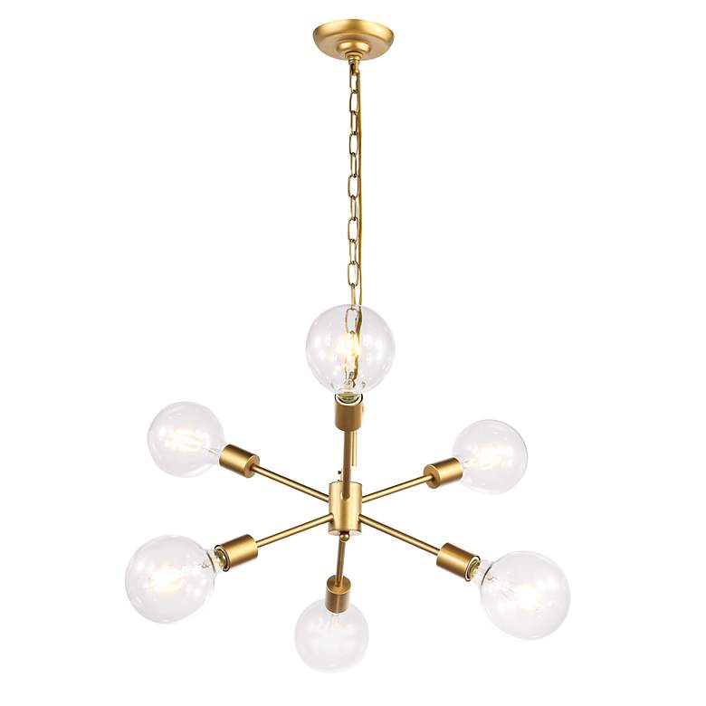 Image 5 Nolan 6 Lt Brass Pendant more views