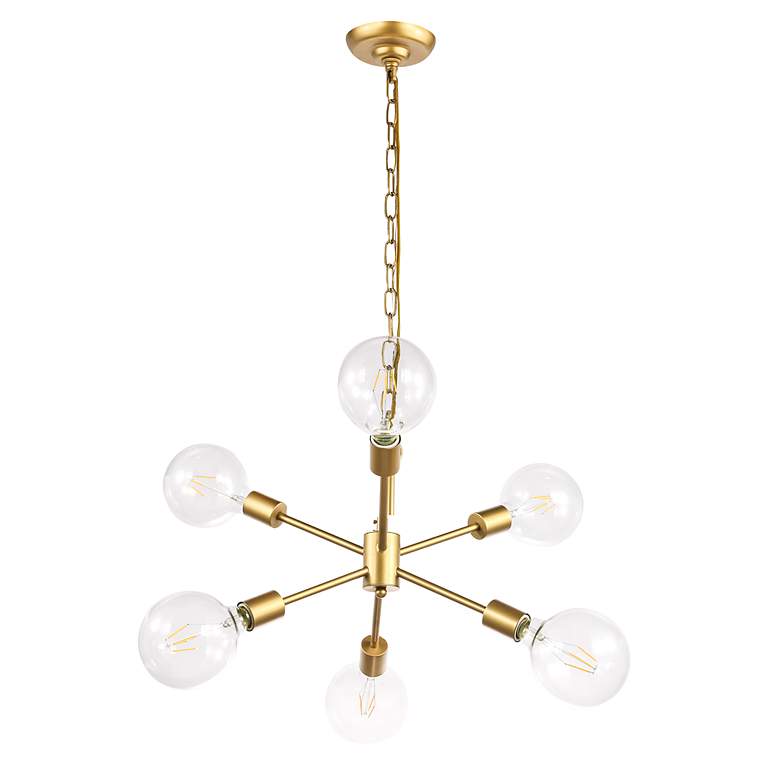 Image 6 Nolan 6 Lt Brass Pendant more views
