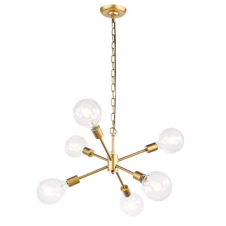 Image 7 Nolan 6 Lt Brass Pendant more views