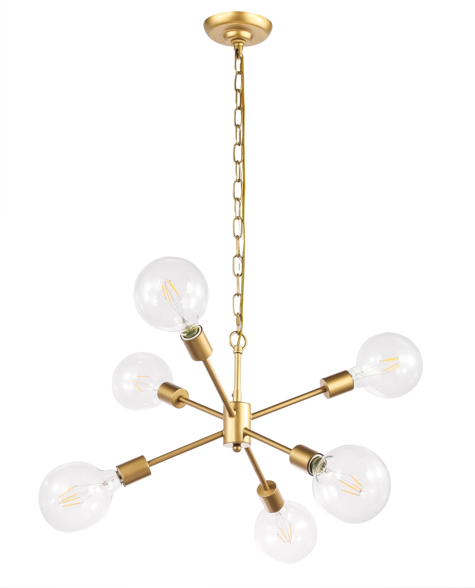 Nolan 6 Lt Brass Pendant