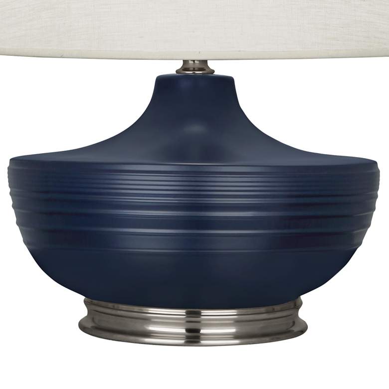 Image 3 Nolan Matte Midnight Blue and Dark Antique Nickel Table Lamp more views