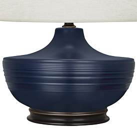 Image3 of Nolan Matte Midnight Blue and Patina Bronze Table Lamp more views