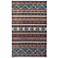 Nolan NOL39AT Blue and Red Tribal Kazak Rectangular Area Rug