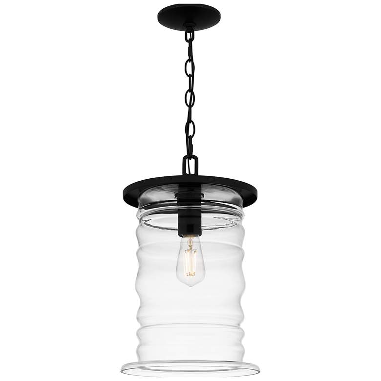 Image 1 Noland 1-Light Matte Black Outdoor Hanging Lantern