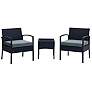 1_Noli 3-Piece Black Rattan Outdoor End Table and Armchair Set