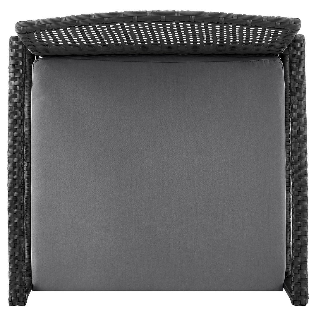 Noli 3-Piece Black Rattan Outdoor End Table and Armchair Set