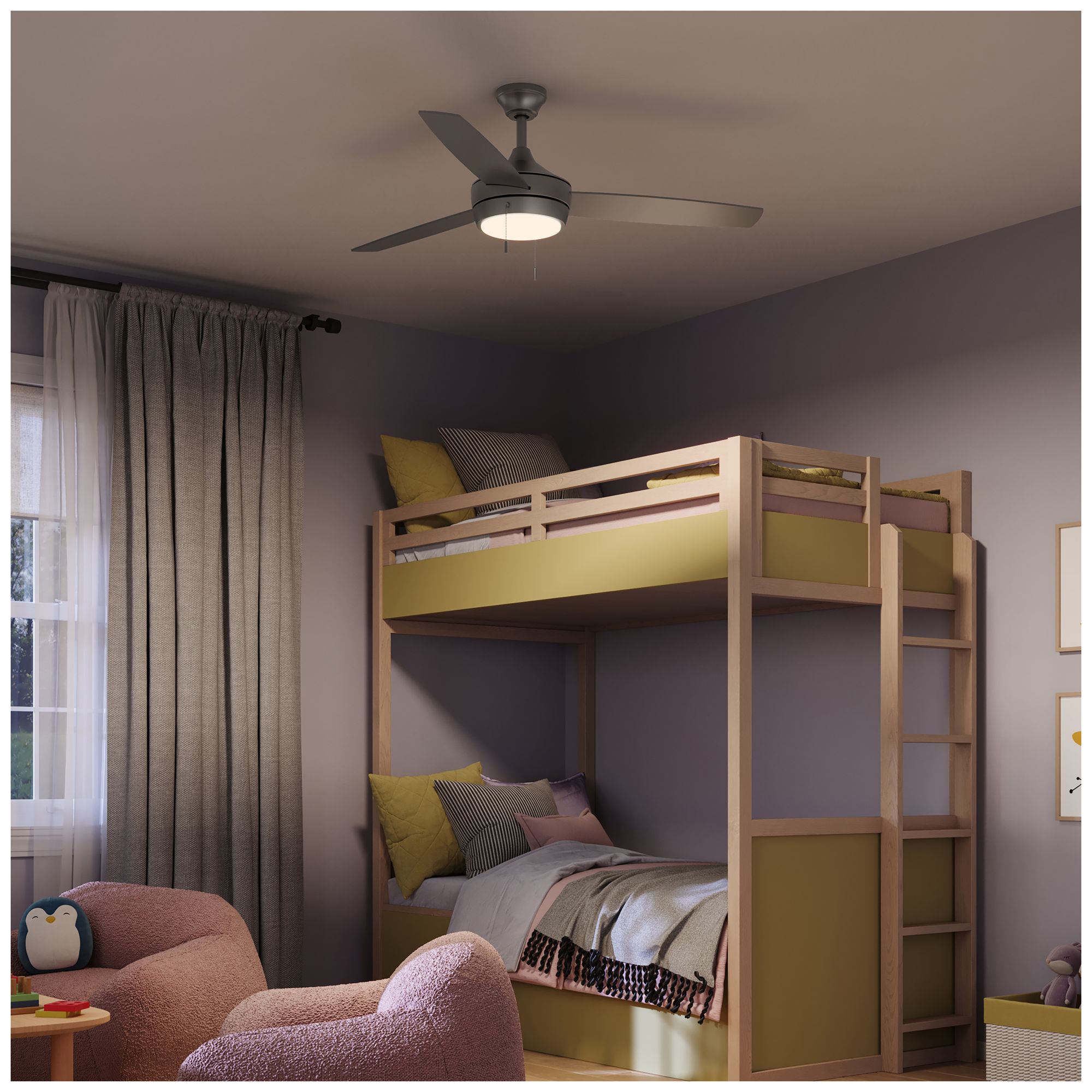 Image 7 Nolyn 52 in. 3-Blade Modern LED Ceiling Fan more views