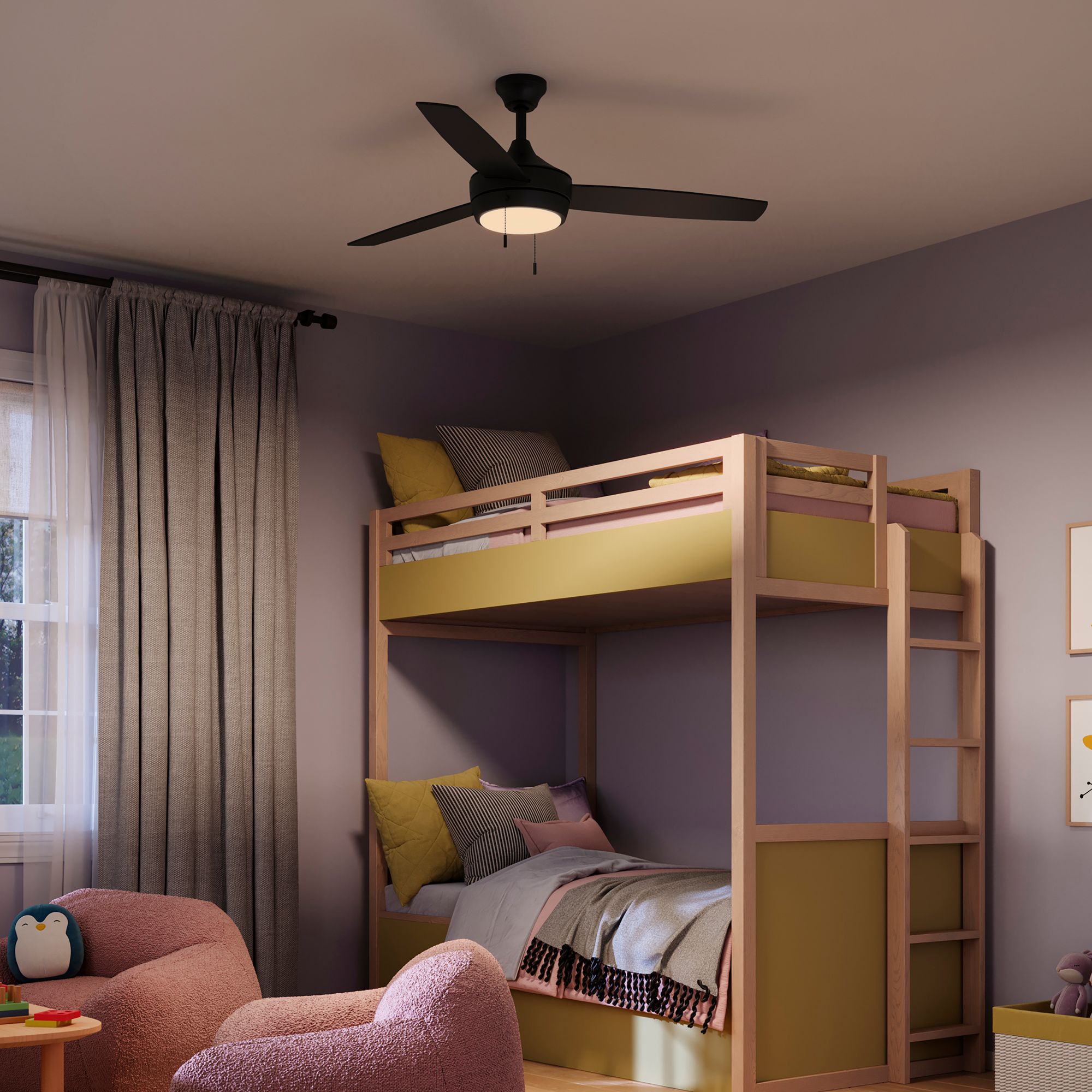 Image 7 Nolyn 52 in. 3-Blade Modern LED Ceiling Fan more views