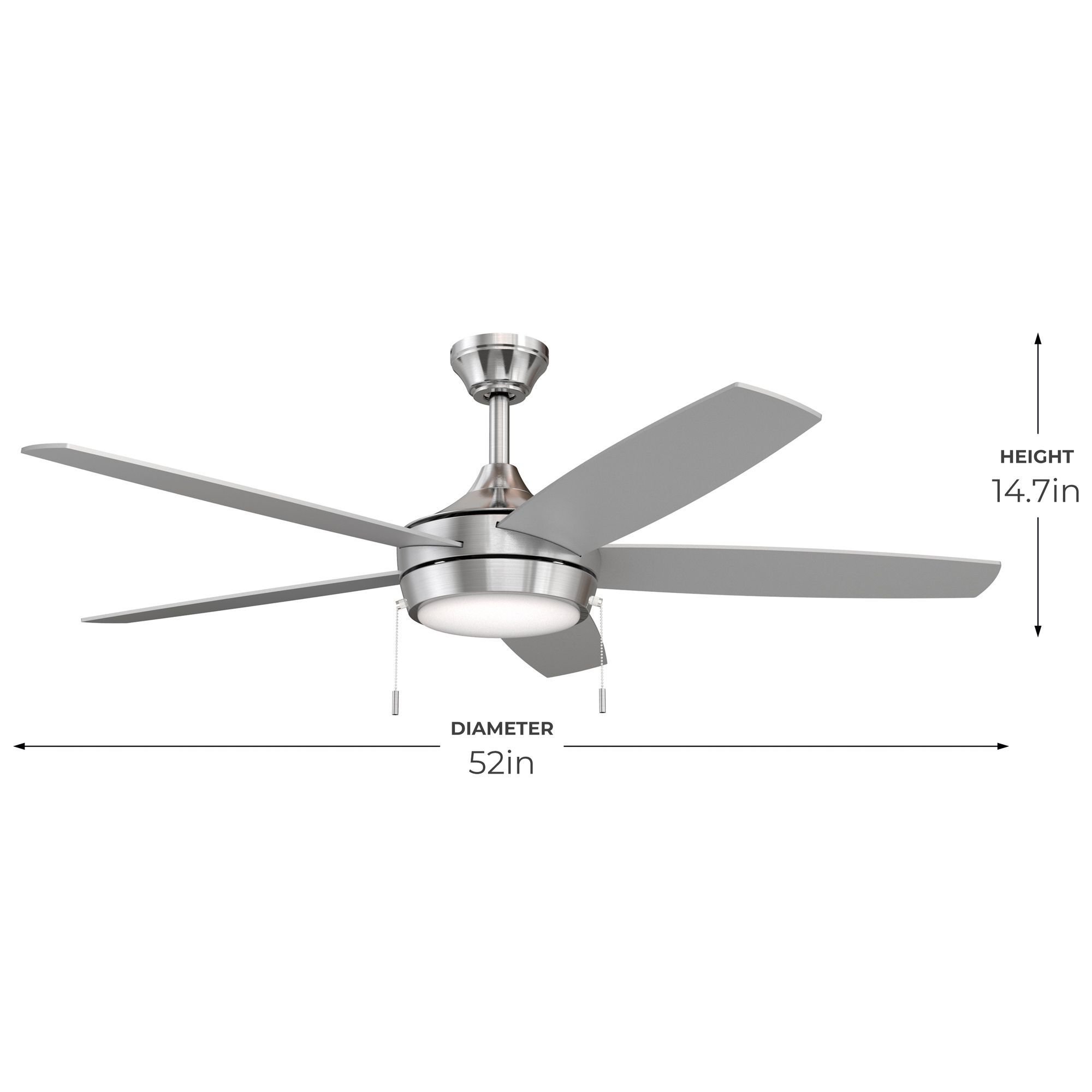 Nolyn V 52 in. 5-Blade Modern LED Ceiling Fan