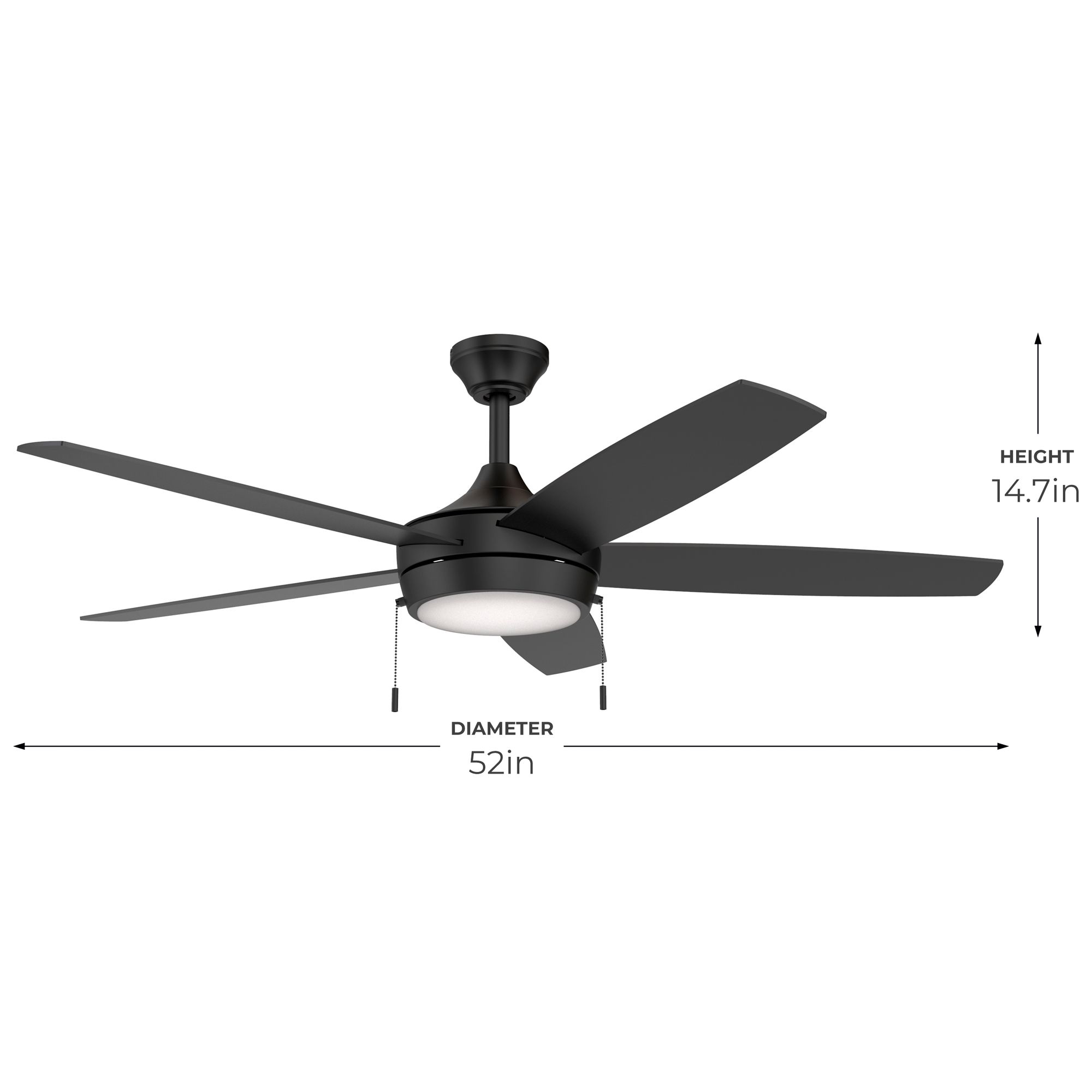 Nolyn V 52 in. 5-Blade Modern LED Ceiling Fan