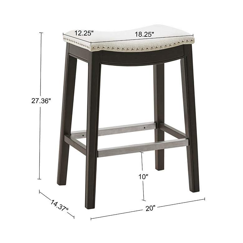 Image 6 Nomad 27 1/4" Cream Fabric Counter Stool more views