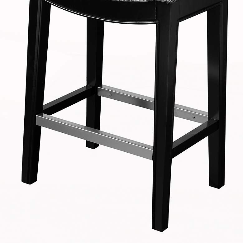 Image 3 Nomad 27 1/4" Gray Fabric Saddle Counter Stool more views