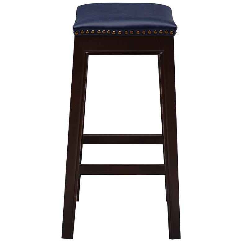 Image 3 Nomad 27" Navy Fabric Saddle Counter Stool more views