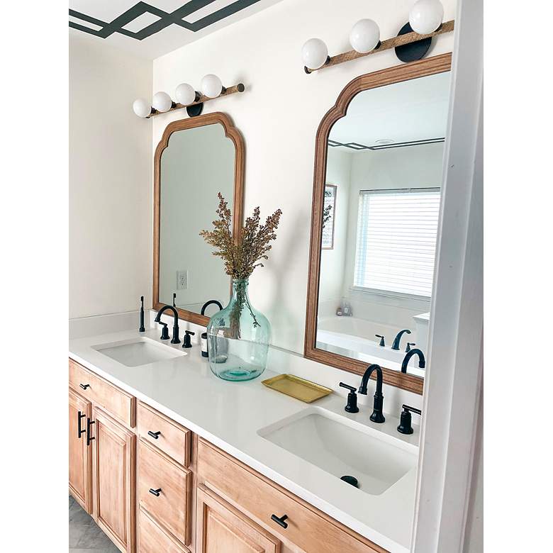 Image 2 Nomad 32"W Natural and Classic Bronze 4-Light LED Bath Light more views